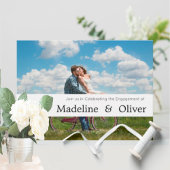 Foto Personal Modern Typografy Banner Verlobung Save The Date