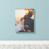 Foto personalisieren Hochzeiten Leinwanddruck (Insitu (Holzboden))