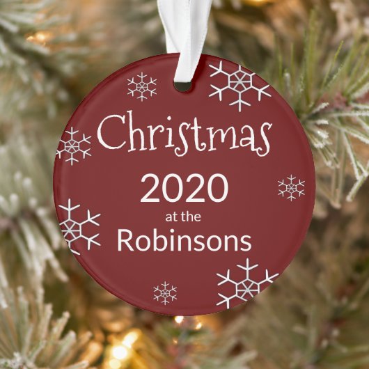 Foto Personalisiert 2020 Covid Weihnachtsbaum Ornament (Baum)