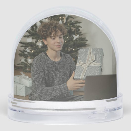 Foto Personalisiert 2-seitig nach Maß gefertigt Schneekugeln (Rückseite)