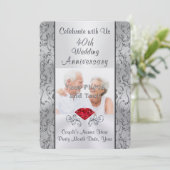 Foto, Personalisiert 40 Jahre Einladungen (Stehend Vorderseite)