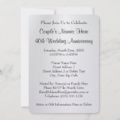 Foto, Personalisiert 40 Jahre Einladungen (Rückseite)