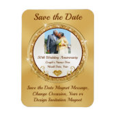 Foto Personalisiert, 50. Jahrestag Save the Date Magnet (Vertikal)