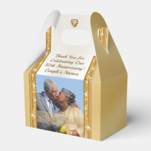 Foto Personalisiert, 50-jährige Jubiläumsfavors, Geschenkschachtel