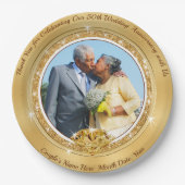 Foto, Personalisiert 50-jähriges Jubiläum Paper Te Pappteller (Vorderseite)