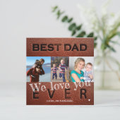 Foto personalisiert beste Papa je Vatertag Card Karte (Stehend Vorderseite)