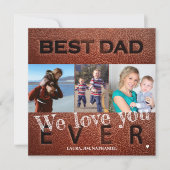 Foto personalisiert beste Papa je Vatertag Card Karte (Vorderseite)