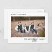 Foto Personalisiert Feiertagspostkarte (Vorne/Hinten)