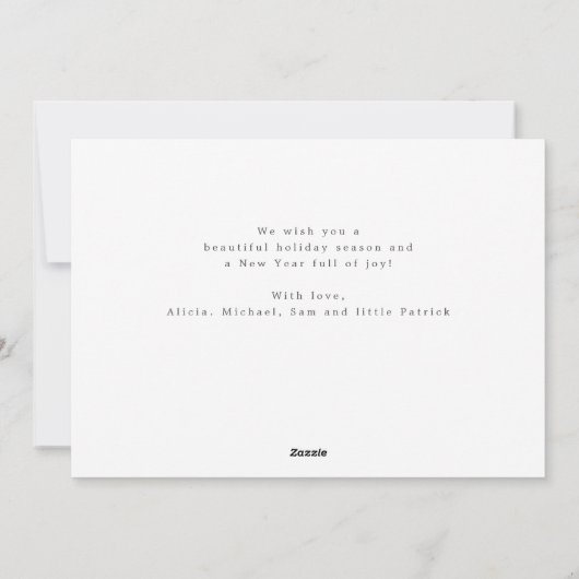 Foto personalisiert Frohe Weihnachten elegant Dreh (Rückseite)