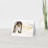 Foto personalisiert Frohe Weihnachten elegant Dreh (Vorderseite)