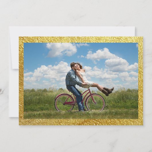 Foto Personalisiert Funny Modern Gold Trauzeugen Einladung (Rückseite)