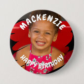 Foto Personalisiert Geburtstag Button (Vorderseite)