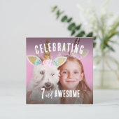 Foto Personalisiert Geburtstag Einladung (Stehend Vorderseite)