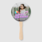 Foto Personalisiert Geburtstag Handfächer (Vorderseite)