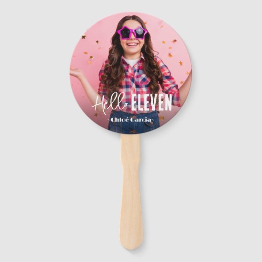 Foto Personalisiert Geburtstag Handfächer (Vorderseite)