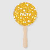Foto Personalisiert Geburtstag Handfächer (Rückseite)