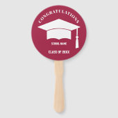 Foto Personalisiert Graduate Hand Fan Fächer (Rückseite)