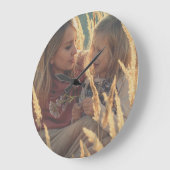 Foto personalisiert hinzufügen große wanduhr (Winkel)