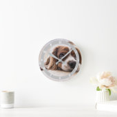 Foto Personalisiert hinzufügen Runde Wanduhr (Zuhause)