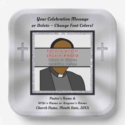Foto Personalisiert, kirchlich oder Christlich Pappteller (Vorderseite)