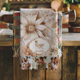 Foto Personalisiert Mama Queen of the Kitchen Geschirrtuch
