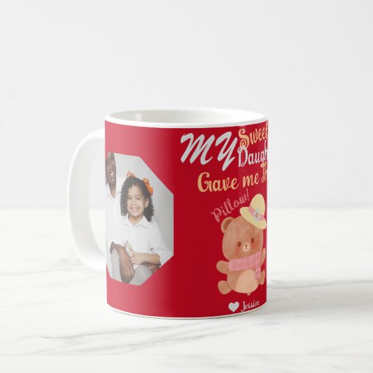 Foto "personalisiert Mama & Sweetest Daughter" Kaffeetasse (Vorderseite Links)