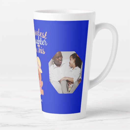 Foto "personalisiert Mama & Sweetest Daughter" Milchtasse (Rechts)