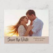 Foto Personalisiert Moderne Typografie Save the Da Ankündigungspostkarte (Vorderseite)