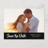 Foto Personalisiert Moderne Typografie Save the Da Ankündigungspostkarte (Vorderseite)