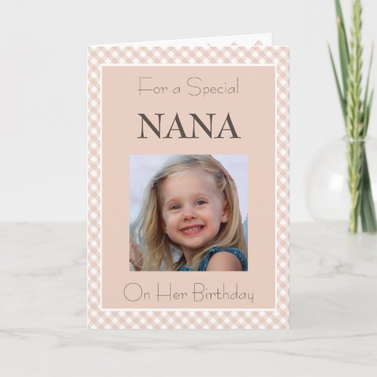 Foto Personalisiert Nana Birthday Karte (Vorderseite)