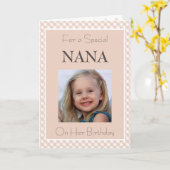 Foto Personalisiert Nana Birthday Karte (Gelbe Blume)