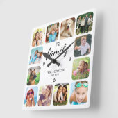 Foto Personalisiert Quadratische Wanduhr (Winkel)