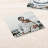 Foto personalisiert rechteckiger pappuntersetzer (angewinkelt)