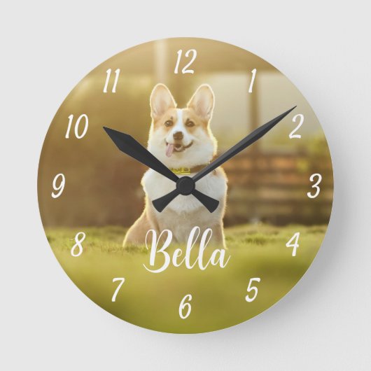 Foto Personalisiert Runde Wanduhr (Vorderseite)