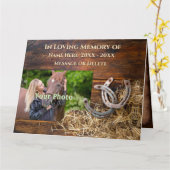 Foto Personalisiert Rustikal, Pferdeschmücke Karte (Gelbe Blume)