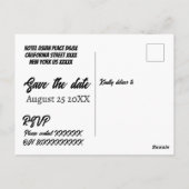 Foto Personalisiert Save the Date Einladung Postkarte (Rückseite)