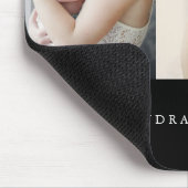 Foto Personalisiert Schwarz-weiß Einfach Mousepad (Ecke)