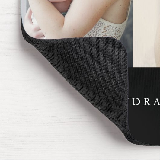 Foto Personalisiert Schwarz-weiß Einfach Mousepad (Ecke)