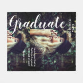Foto Personalisiert Text Graduate Bible Scripting Fleecedecke (Vorderseite (Horizontal))