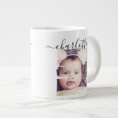 Foto Personalisiert Typografie Jumbo-Tasse (Vorderseite Rechts)