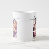 Foto Personalisiert Typografie Jumbo-Tasse (Vorderseite)