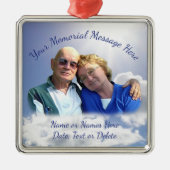 Foto Personalisiert Weihnachten im Himmel Silbernes Ornament (Vorne)