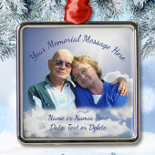 Foto Personalisiert Weihnachten im Himmel Silbernes Ornament