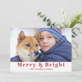 Foto Personalisiert Weihnachtskarte Feiertagskarte (Stehend Vorderseite)