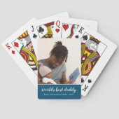Foto Personalisiert Worlds Bester Daddy Vathers Da Spielkarten (Rückseite)