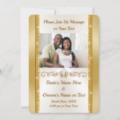 Foto Personalisierte Goldbrände Einladungen für Ho (Vorderseite)