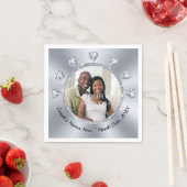 Foto, Personalisierte Hochzeit Napkins BULK, 3 Grö Serviette (Beispiel)