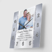FOTO Personalisierte Hochzeitsgeschenke oder Jubil Quadratische Wanduhr (Winkel)