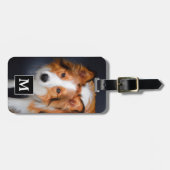 Foto Personalisierte Hundeschleife für Haustiere Gepäckanhänger (Vorderseite horizontal)