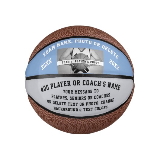 Foto, Personalisierte Mini-Basketball. FARBE ÄNDER Mini Basketball (Vorderseite)